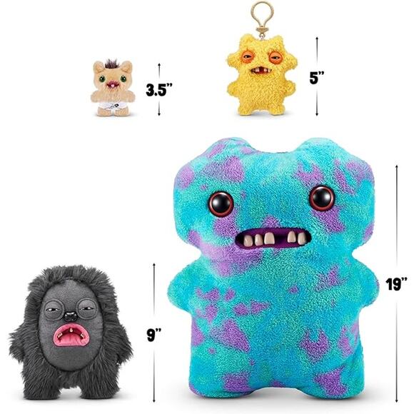 ZURU Gold Fuggs Hedge Grog Plush Funny Ugly Monster Toy with Eyes and Teeth - Picture 3 of 7